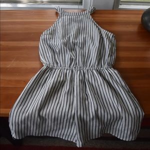 she + sky striped romper!!!